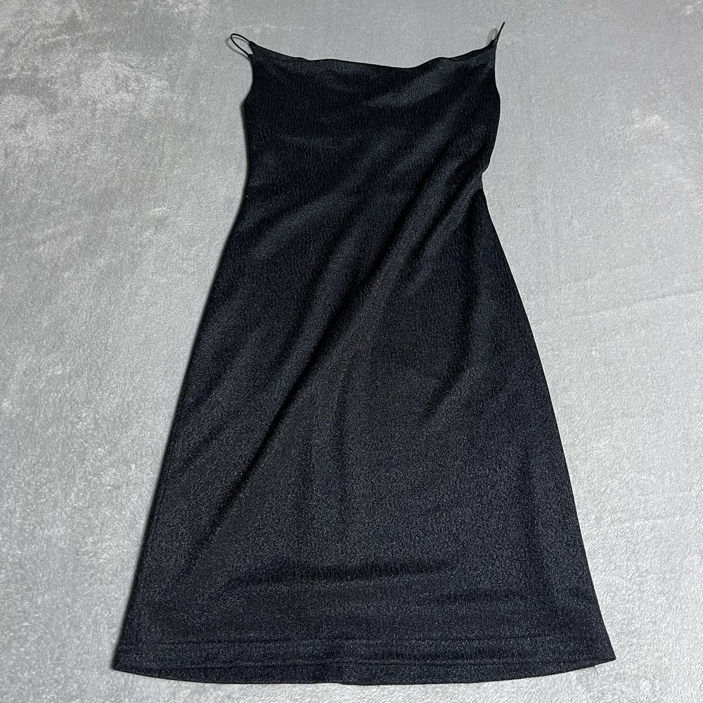 Vintage Jodi Kristopher Dress Womens Small Black Sleeveless Cowl Neck 80s 90s‎